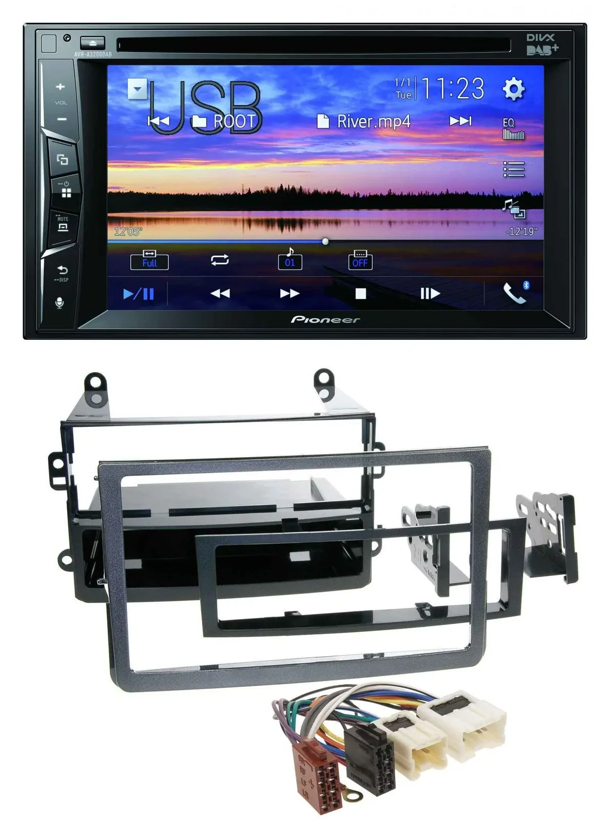Автомагнитола для Nissan 350Z Pioneer 2-DIN Bluetooth USB DVD DAB MP3