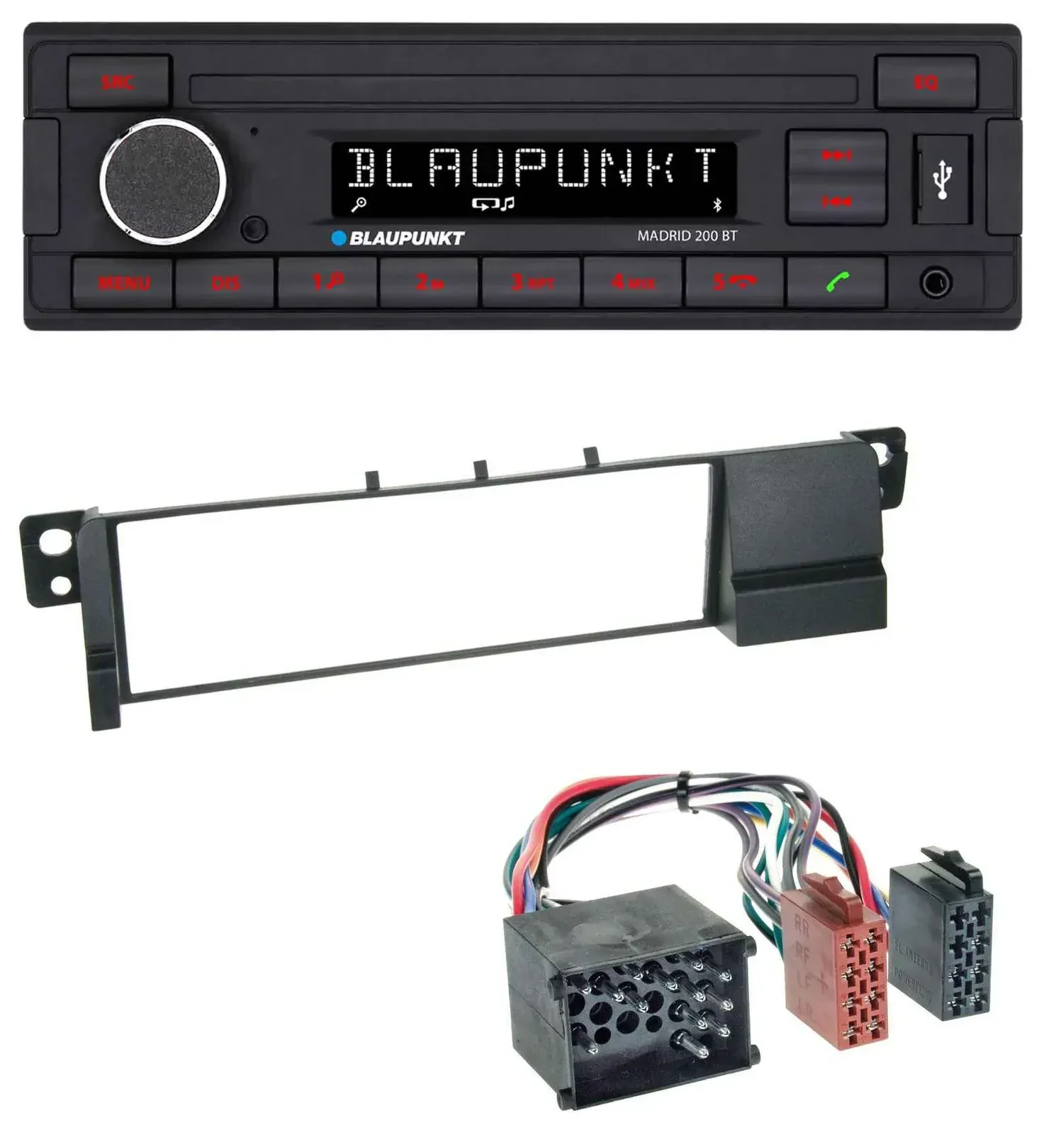 Blaupunkt USB AUX Bluetooth MP3 Autoradio für BMW 3er E46 (Rundpin, ab 1998)