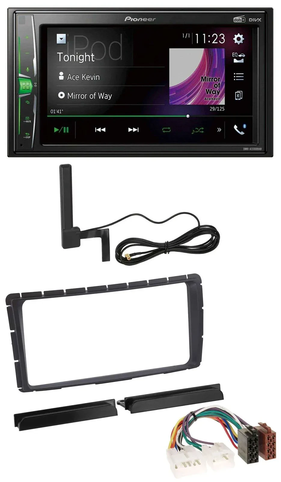 Автомагнитола Pioneer 2DIN, MP3, DAB, Bluetooth, AUX, для Toyota Hilux (с 2011)