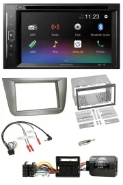 Pioneer Bluetooth Lenkrad USB 2DIN DAB DVD Autoradio für Seat Toledo Altea silbe