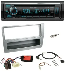 Kenwood Lenkrad Bluetooth DAB USB CD Autoradio für Honda Civic 2004-2006 silber
