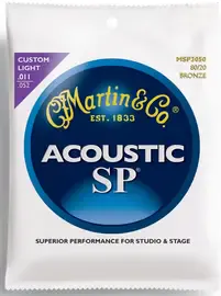 Струны для акустической гитары Martin MSP3050 80/20 Bronze 11-52