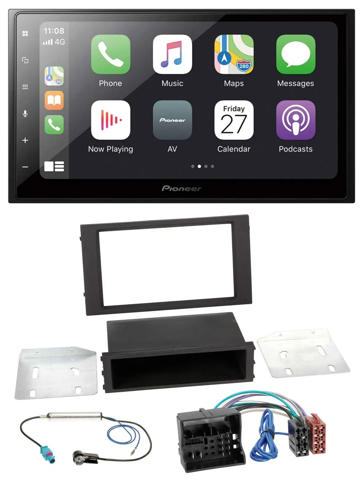 Автомагнитола для Seat Leon (с 2014) Pioneer 2-DIN, MP3, Bluetooth, DAB, USB