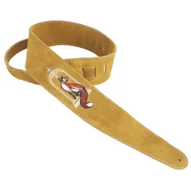 Ремень для гитары Henry Heller HP25ES-02 Leather Series Embroidered Suede Fox