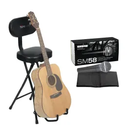 Gator Frameworks GFW-GTR-SEAT Combo Guitar Performance Seat + SM58 Microphone...