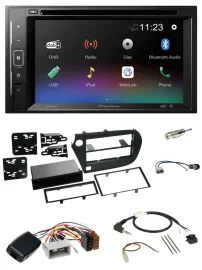 Pioneer Bluetooth Lenkrad USB 2DIN DAB DVD Autoradio für Honda Insight ZE2 2009-
