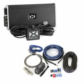 NVX VADM1 Monoblock 500W RMS Class D Car Amplifier + NVX XKIT82 Amp Kit