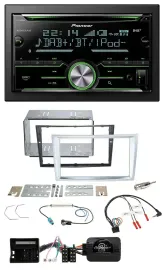 Pioneer Bluetooth Lenkrad DAB 2DIN USB CD Autoradio für Opel Zafira Astra H Cors