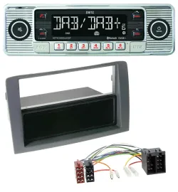 Dietz Bluetooth MP3 DAB USB Autoradio für Fiat Idea (350, 03-11) - grau