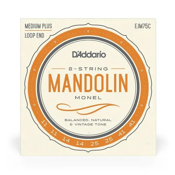 D'ADDARIO EJM75C Monel-Saiten für Mandoline, mittlere Spannung (Medium Plus), 11