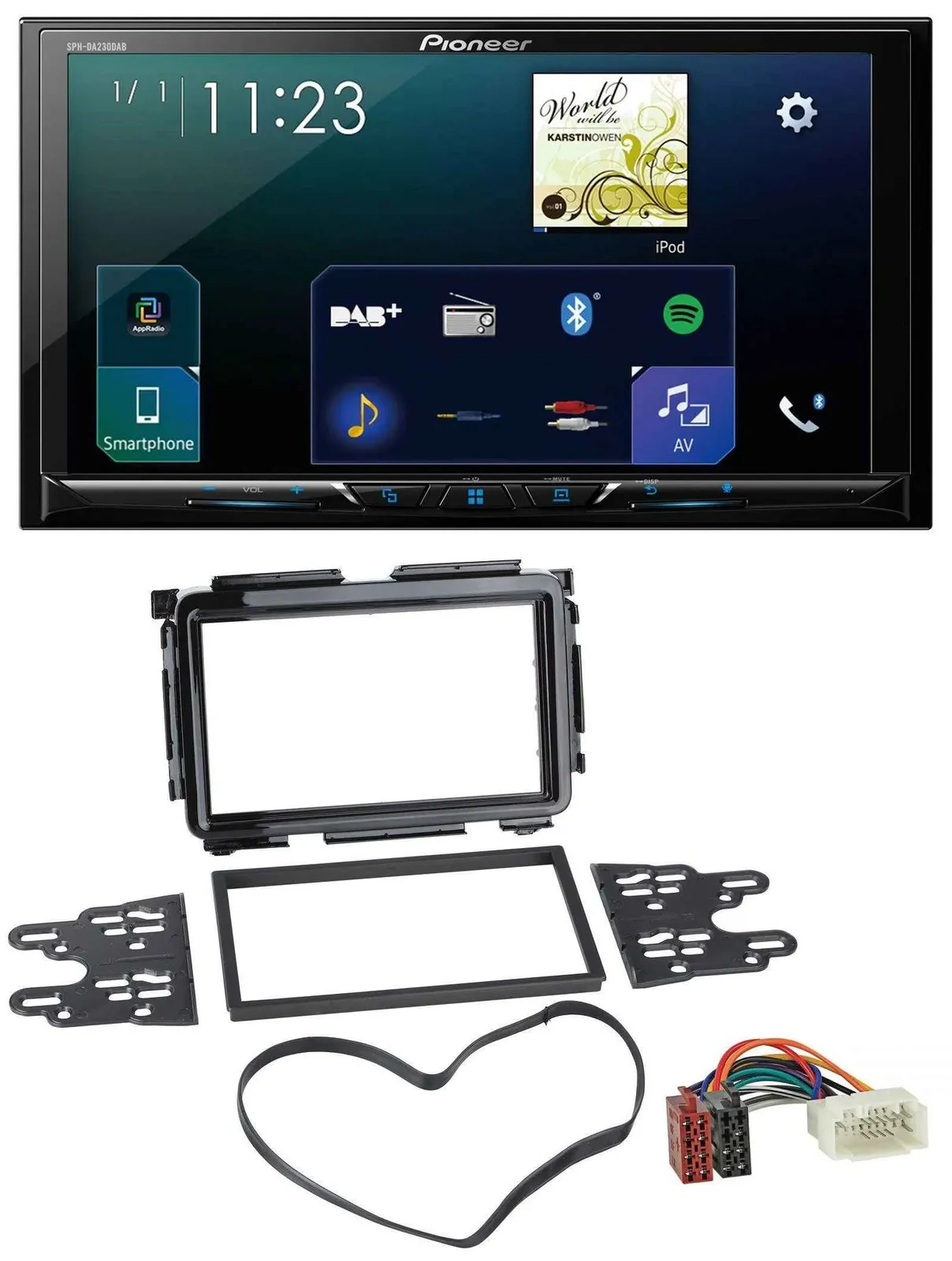 Pioneer MP3 Bluetooth USB 2DIN DAB Autoradio für Honda HR-V (RU, ab 2015)