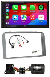 JVC Bluetooth 2DIN Lenkrad DAB USB Autoradio für Alfa Romeo 147 GT 04-10 silber
