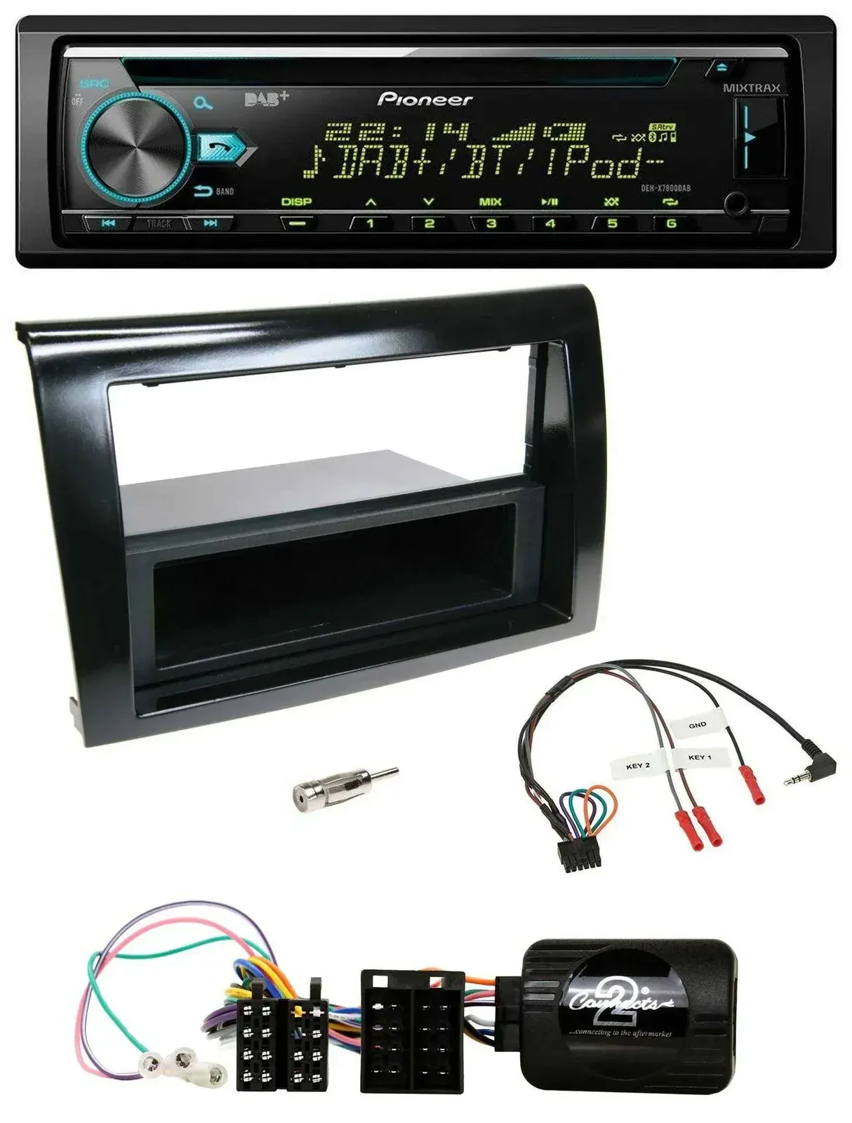 Pioneer DAB Lenkrad CD USB Bluetooth Autoradio für Fiat Bravo 2007-2014