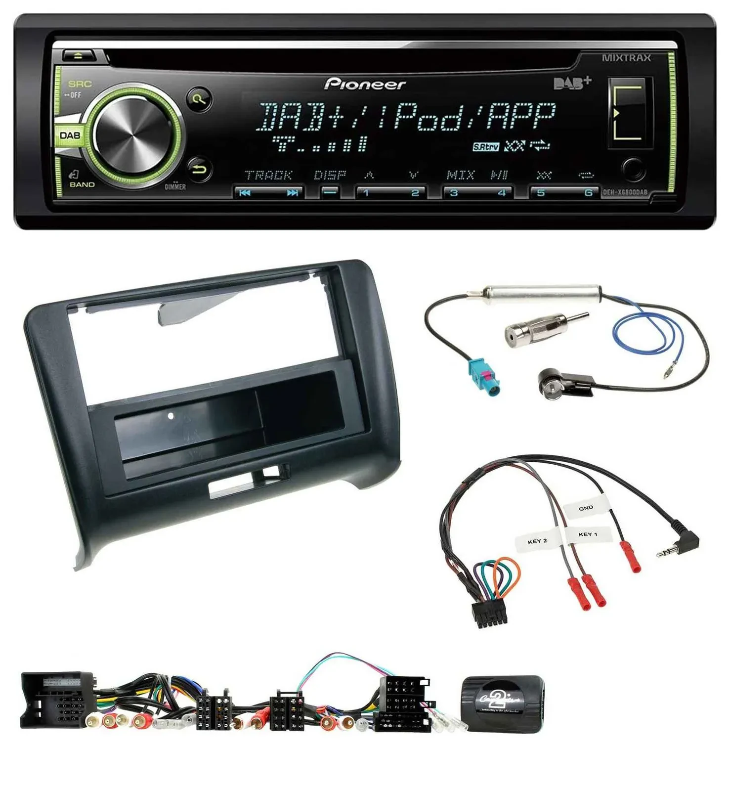 Pioneer DAB USB MP3 Lenkrad CD Autoradio für Audi TT (2006-2014)