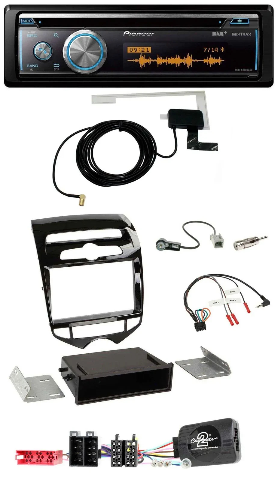 Pioneer Bluetooth DAB Lenkrad USB CD Autoradio für Hyundai ix20 ab 2010 autom. K