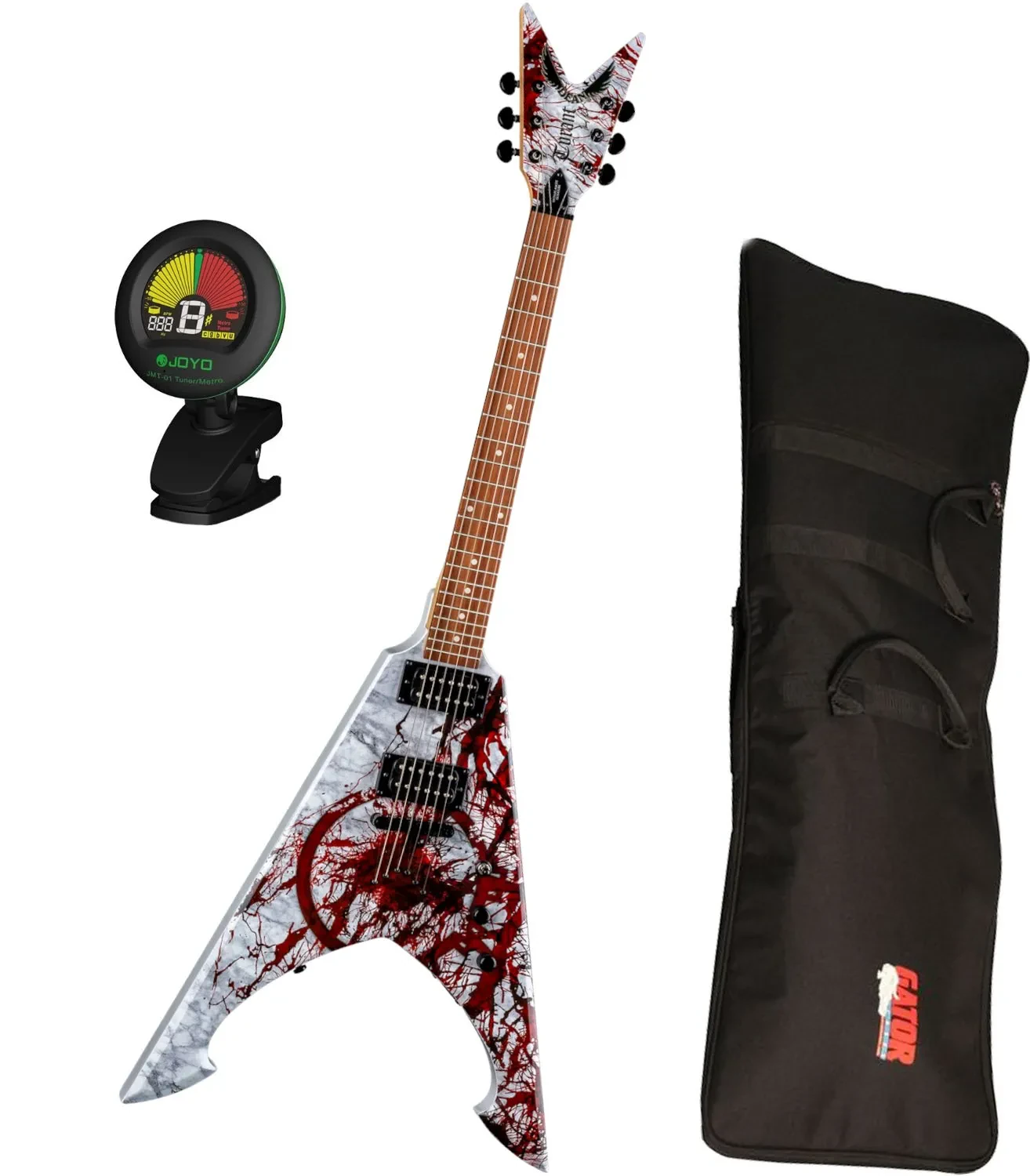 Электрогитара Dean Guitars Michael Amott Tyrant X Splatter с чехлом и тюнером