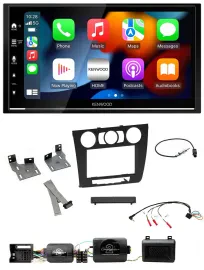 Kenwood DAB USB Bluetooth 2DIN Lenkrad Autoradio für BMW 1er PDC man. Klima E87/