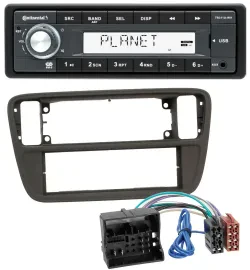 Continental USB MP3 AUX 1DIN Autoradio für Seat Mii (ab 2011)