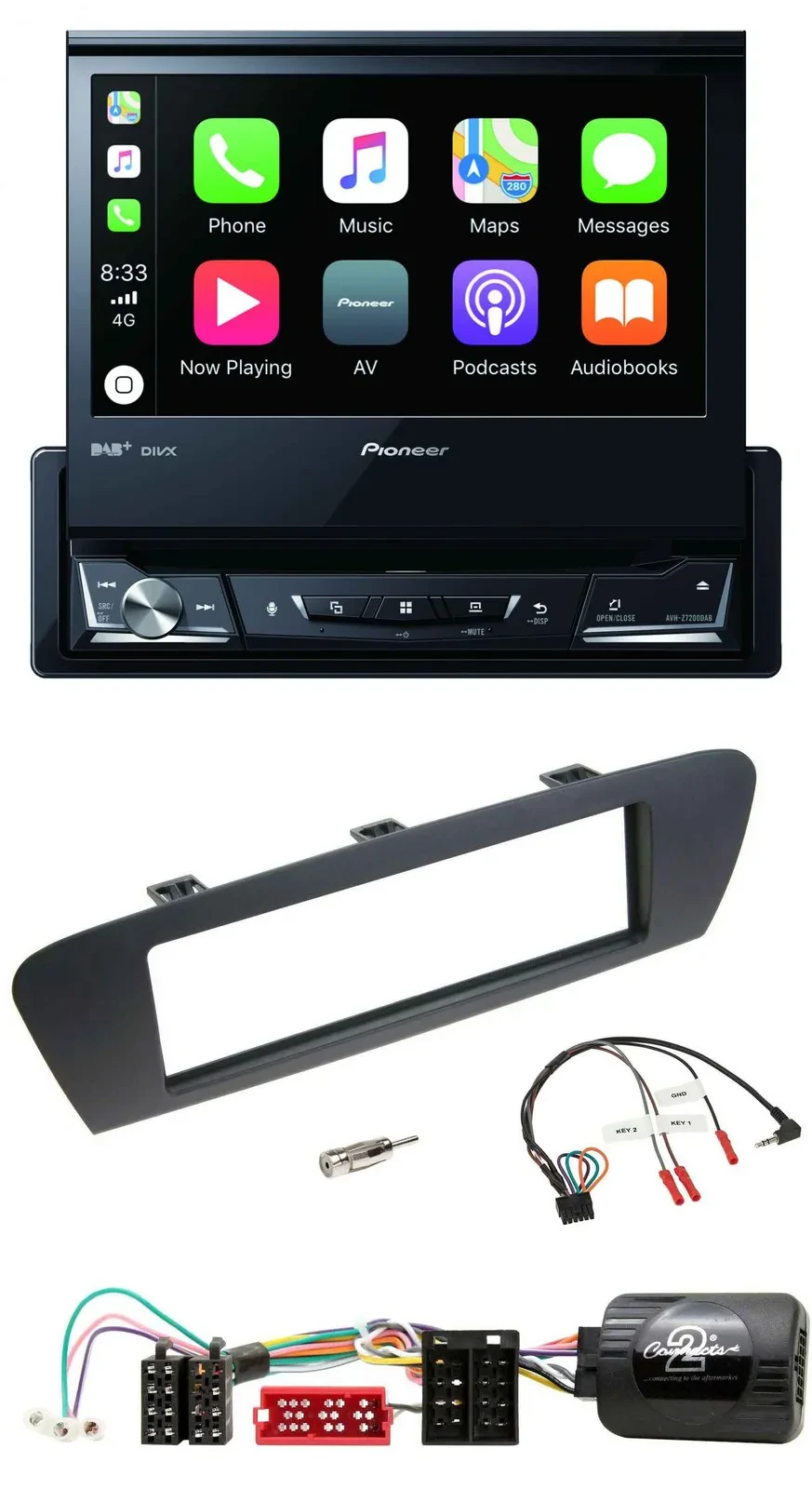 Pioneer DVD Bluetooth DAB USB Lenkrad Autoradio für Renault Scenic Grand Scenic