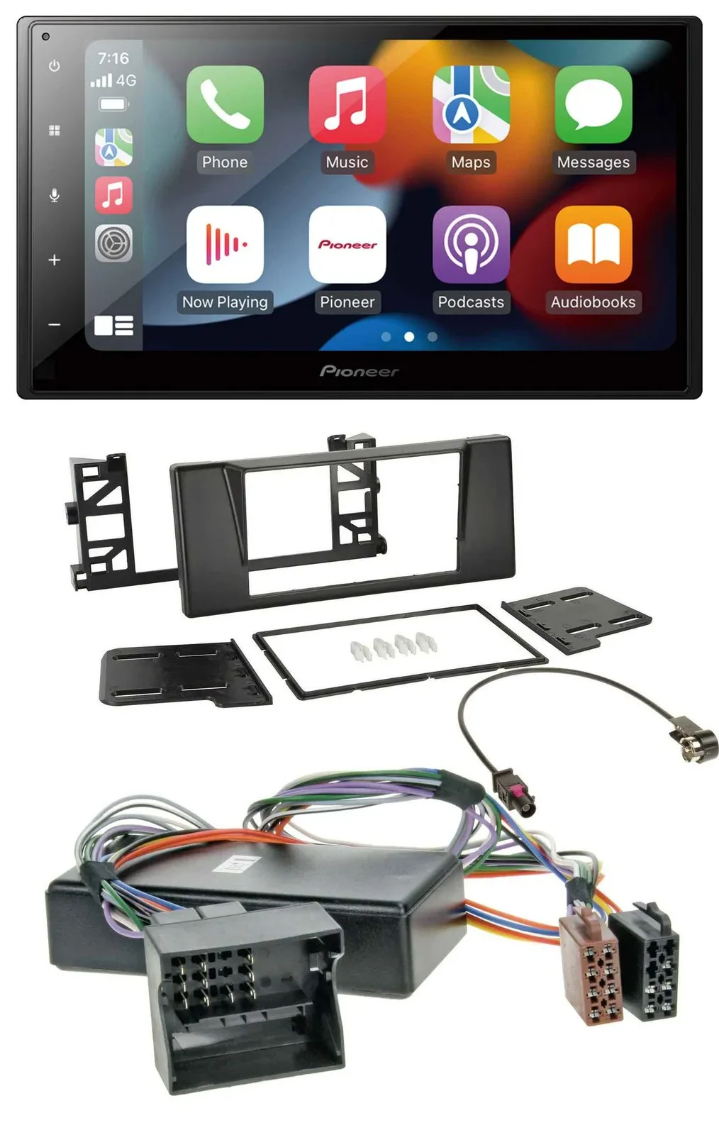 Pioneer DAB Bluetooth 2DIN USB MP3 Autoradio für BMW 5er E39 X5 E53 Aktivsystem
