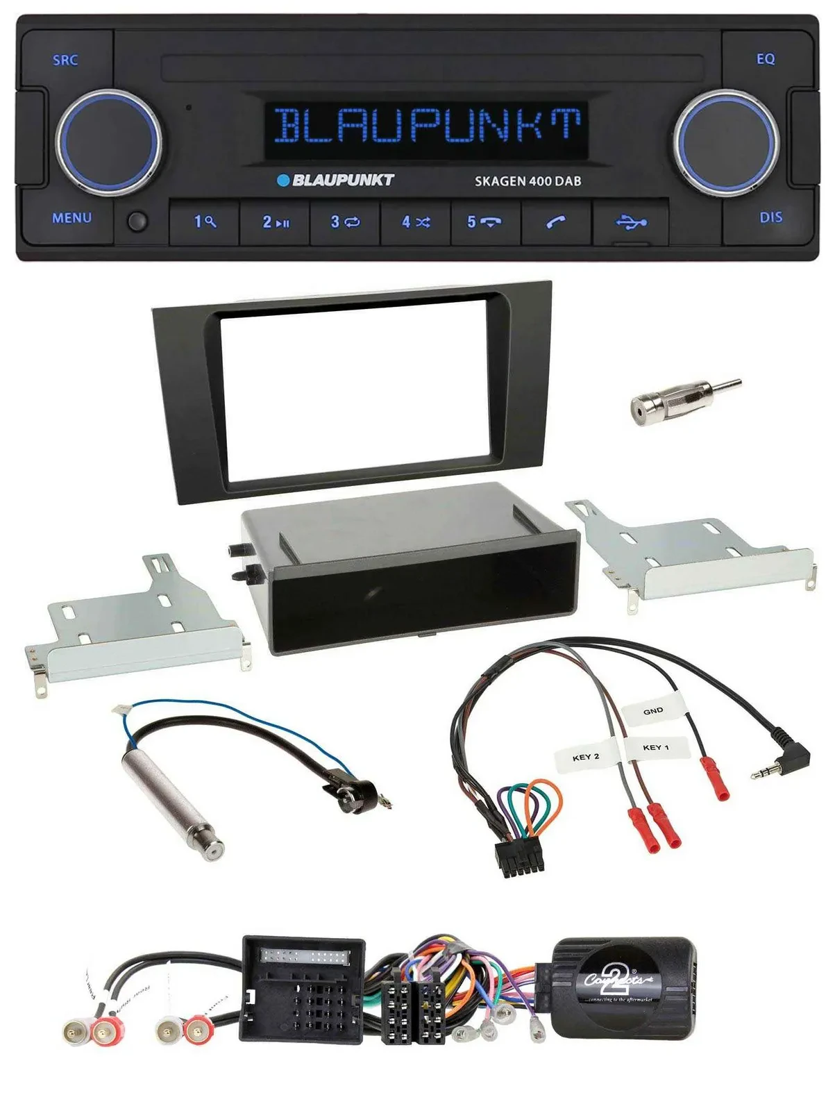 Blaupunkt DAB USB Bluetooth Lenkrad Autoradio für Audi A4 (2000-2001)