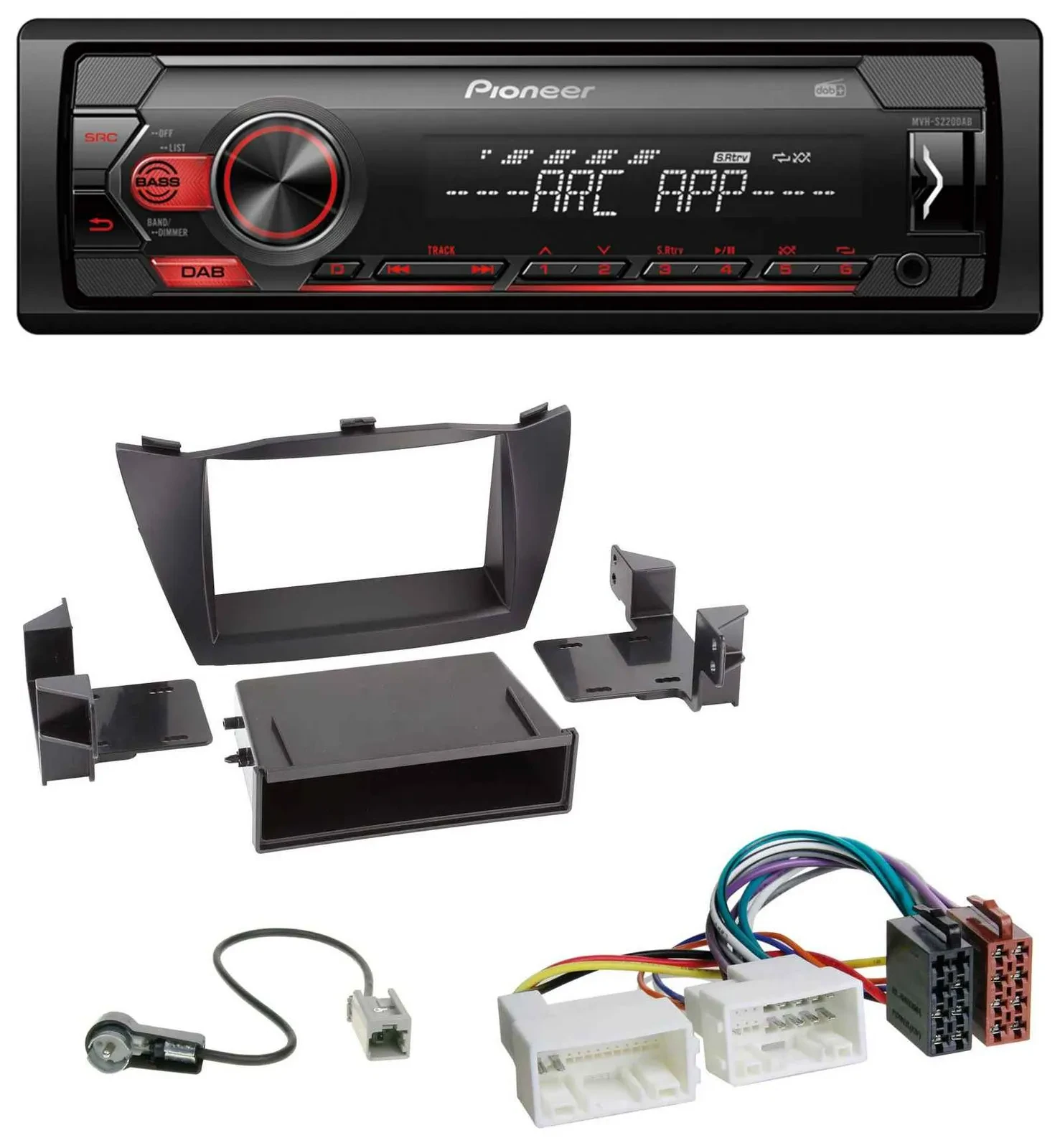 Pioneer DAB 1DIN MP3 AUX USB Autoradio für Hyundai Tucson (2010-2015)