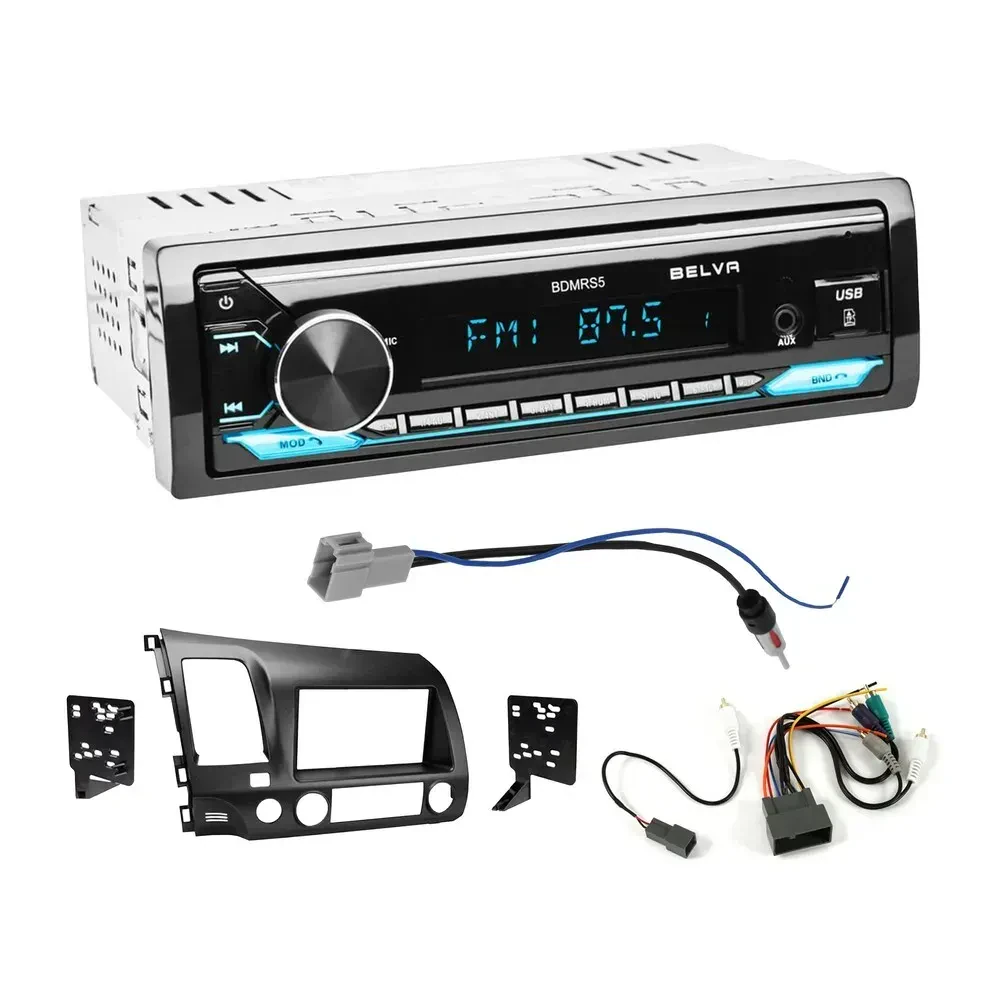 Установочный комплект для автомагнитолы Belva BDMRS5 Single DIN для Honda Civic 2009–2011 (для автомобилей с усилителем)