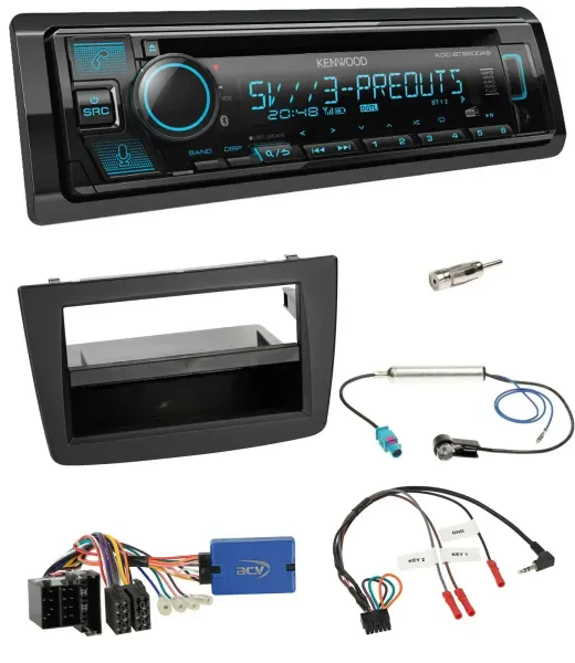 Kenwood Bluetooth USB CD Lenkrad DAB Autoradio für Alfa Romeo Mito 2013-2018 955