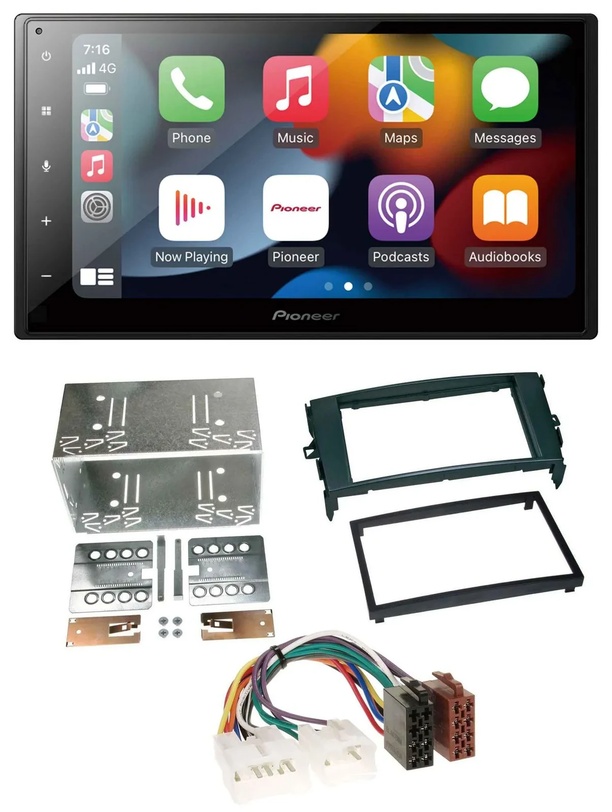 Pioneer DAB Bluetooth 2DIN USB MP3 Autoradio für Toyota Auris 07-12 schwarz
