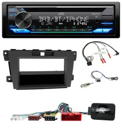 Автомагнитола JVC Bluetooth USB DAB CD для Mazda CX-7 (2009–2013)