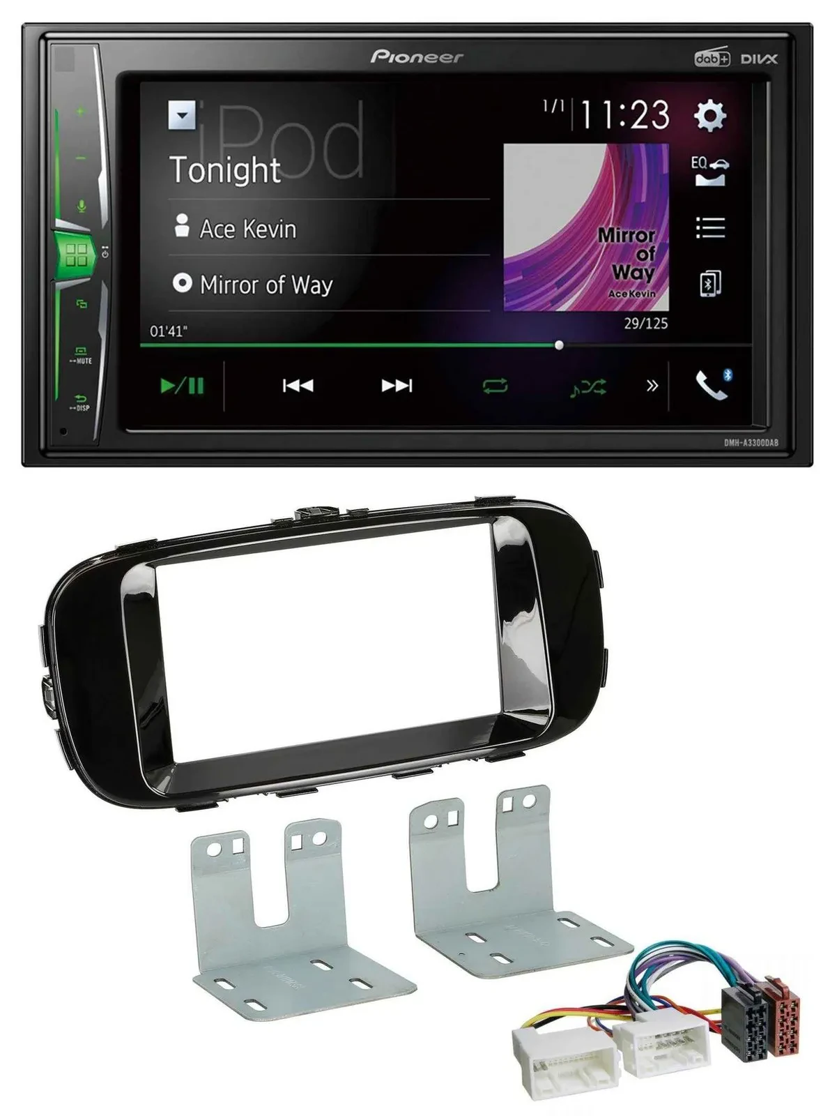 Автомагнитола Pioneer для Kia Soul (PS) с 2014, 2 DIN, MP3, DAB, USB, Bluetooth, черный глянцевый