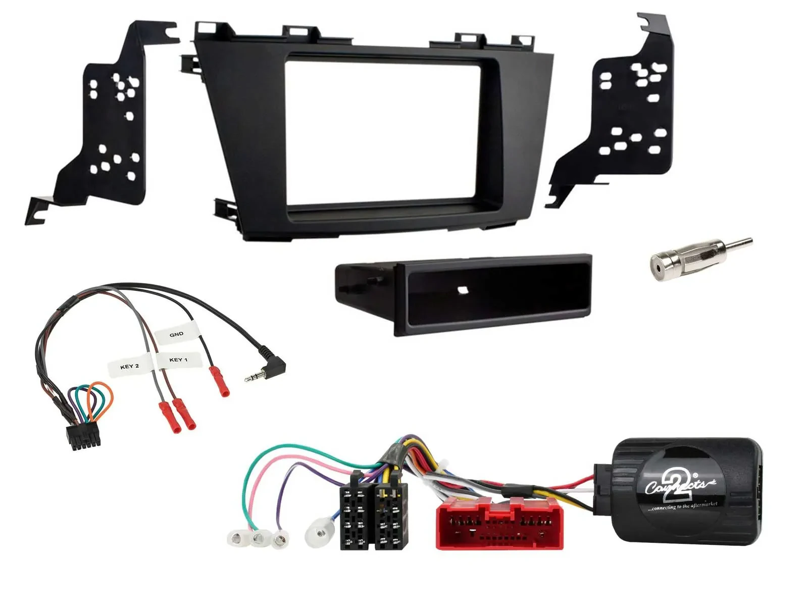 Radioset Lenkradadapter Doppel DIN Autoradio für Mazda 5 2010-2015