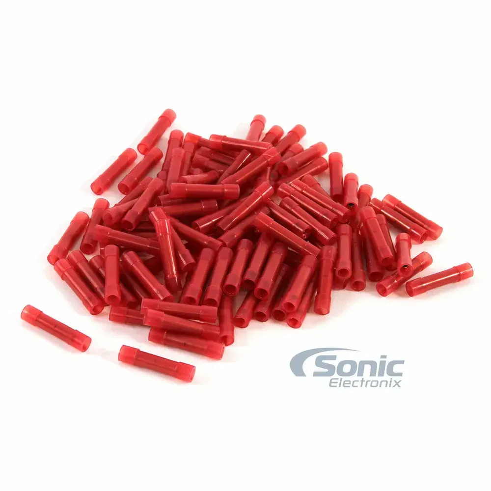 Разъём кабельный Belva BBC22R гильзовый, нейлон, красный, 22–18 AWG (набор, 100 шт.)