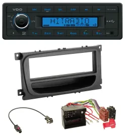 Автомагнитола VDO Bluetooth, USB, AUX, MP3 для Ford Mondeo/S-Max (2007–2014), черная