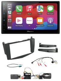 Pioneer DAB USB Lenkrad Bluetooth 2DIN Autoradio für Mercedes C W204 Aktivsystem