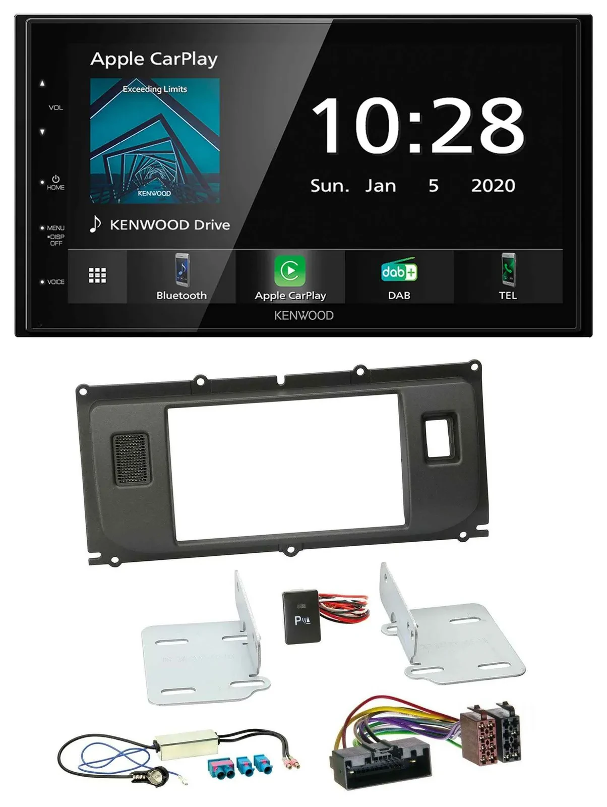 Автомагнитола для Land Rover Evoque Kenwood 2-DIN Bluetooth, DAB, USB, MP3