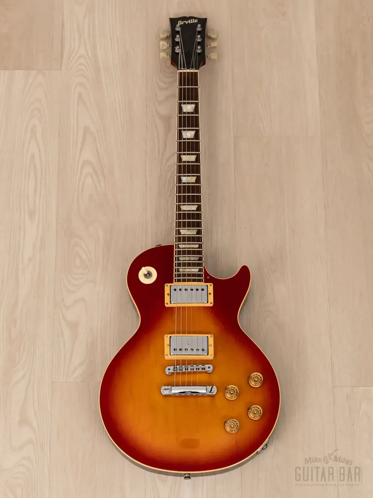 Электрогитара Orville Les Paul Standard LPS-75 HH Cherry Sunburst w/gigbag Japan 1990