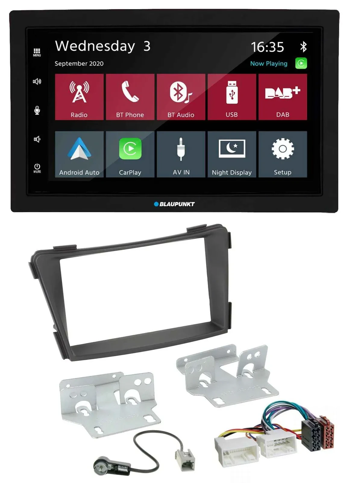 Blaupunkt DAB Bluetooth USB MP3 2DIN Autoradio für Hyundai i40 VF ab 2011 schwar