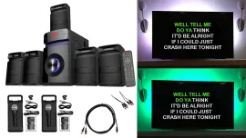 Rockville Bluetooth Home Theater Karaoke Machine System w/5.25" Subwoofer+LED'S