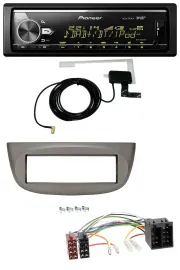 Pioneer Bluetooth DAB USB MP3 Autoradio für Renault Twingo 07-12 beige-grau