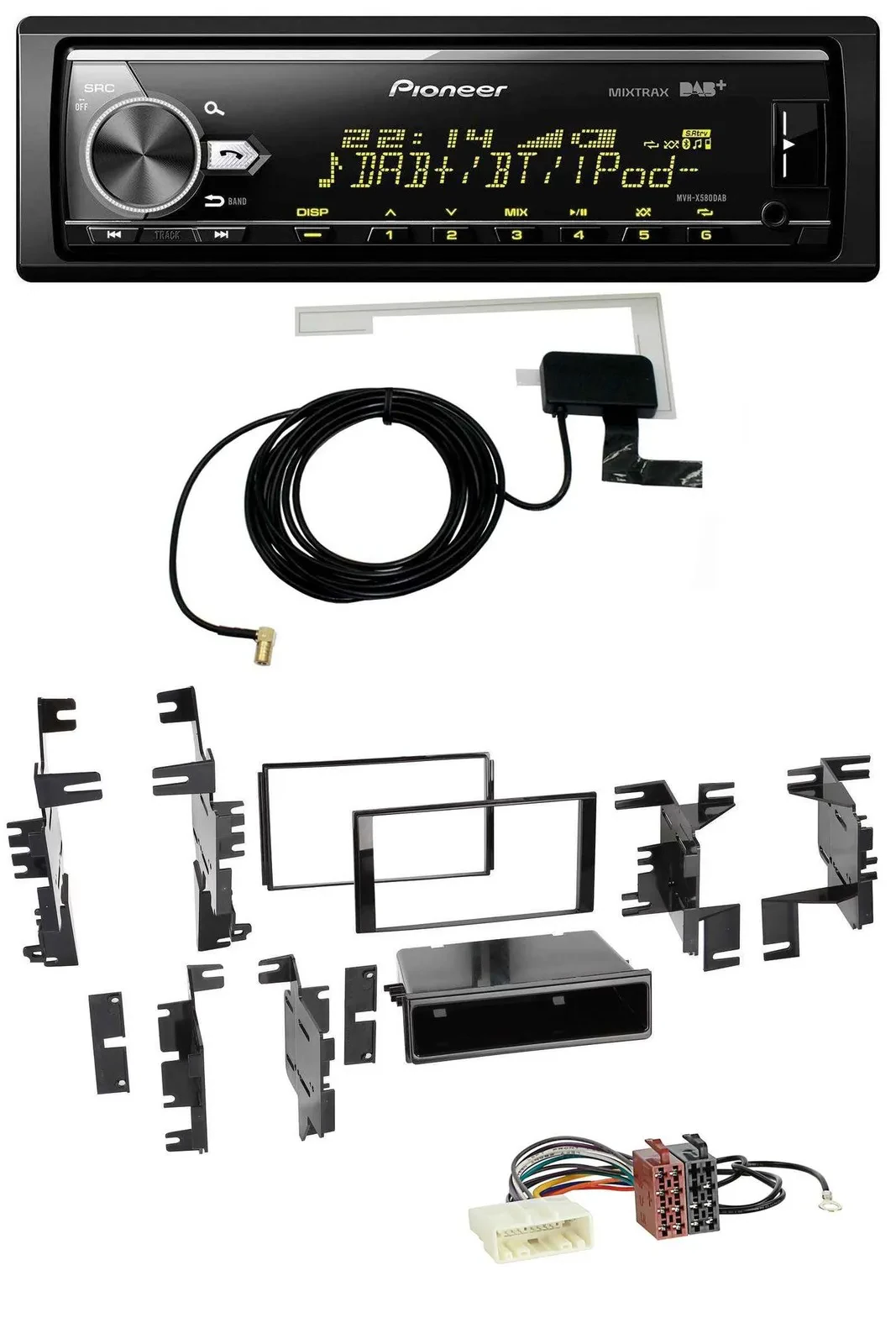 Pioneer Bluetooth DAB USB MP3 Autoradio für Nissan Cube ab 09 Frontier ab 13 Juk