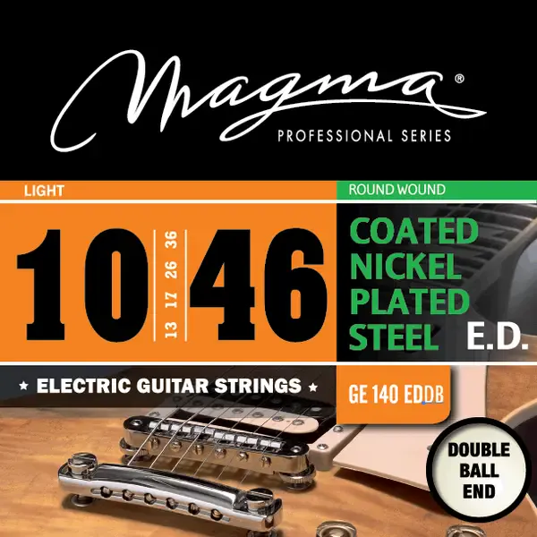 Струны для электрогитары Magma Strings GE140EDDB Coated Nickel Plated Steel Double Ball End 10-46