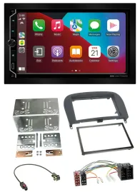 ESX 2DIN DAB USB MP3 Bluetooth Autoradio für Mercedes SL-Klasse 2001-2011 R230