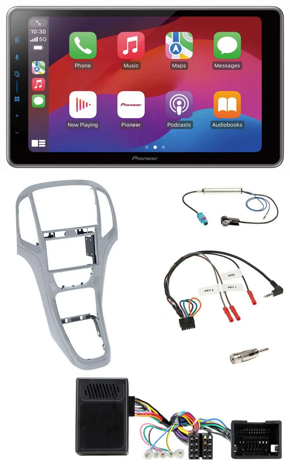 Pioneer Lenkrad USB DAB Bluetooth 2DIN Autoradio für Opel Astra J ab 09 Platinsi