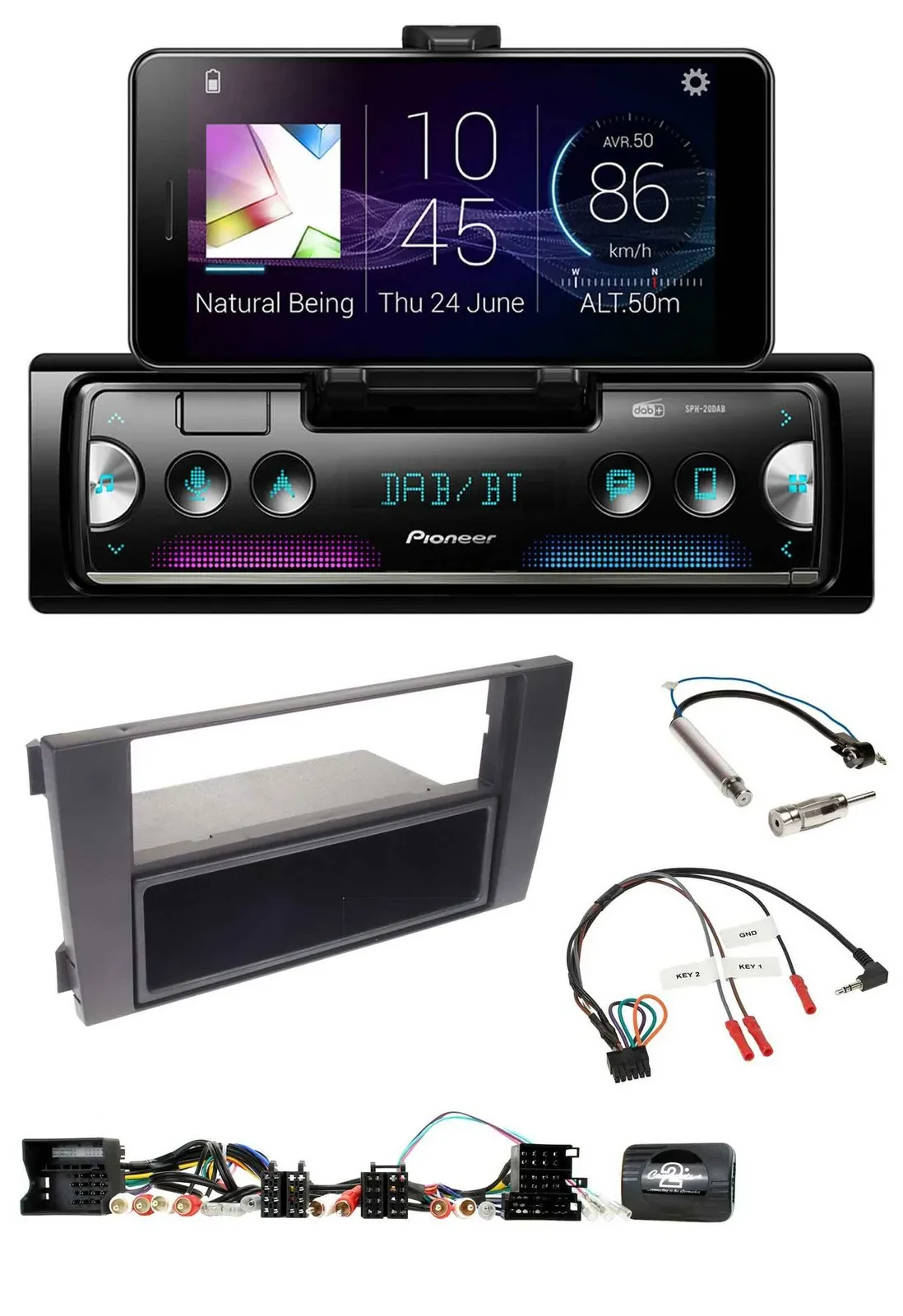 Pioneer USB Lenkrad Bluetooth DAB Autoradio für Audi A6 (2001-2004)