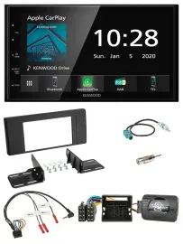 Автомагнитола для Land Rover Range Rover Vogue Kenwood 2DIN, Bluetooth, DAB, USB, поддержка управления с руля