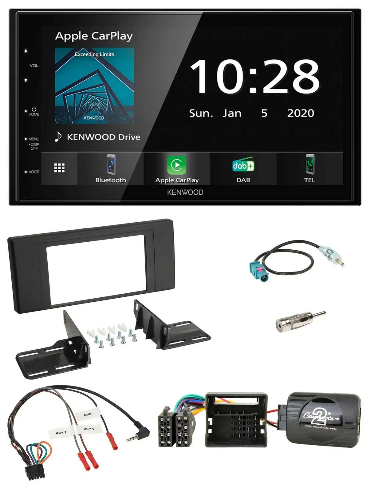 Автомагнитола для Land Rover Range Rover Vogue Kenwood 2DIN, Bluetooth, DAB, USB, поддержка управления с руля