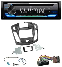 Автомагнитола для Ford Focus (DYB, 2011–2014) JVC Bluetooth MP3 USB DAB CD
