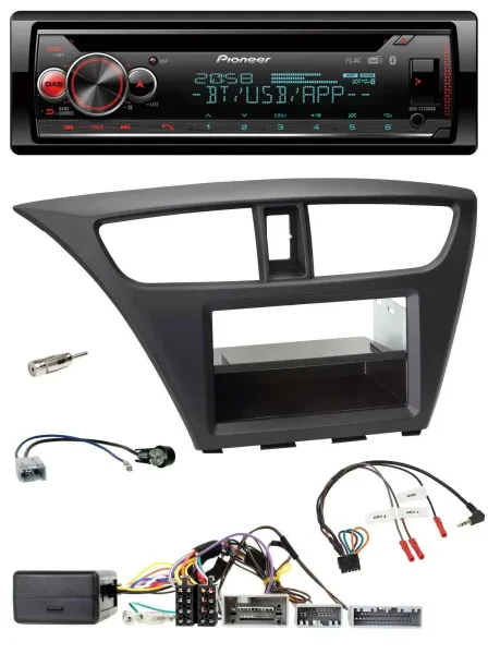 Pioneer Lenkrad DAB CD Bluetooth USB Autoradio für Honda Civic (ab 2012)