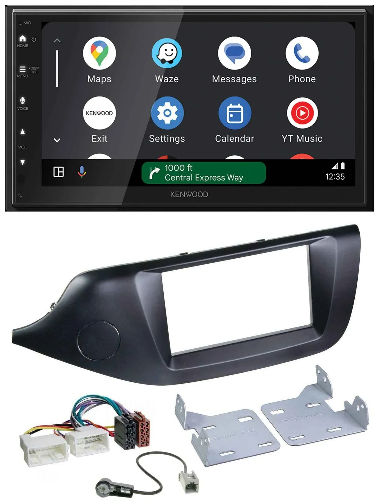 Автомагнитола для Kia Ceed Kenwood 2-DIN, DAB, Bluetooth, USB, MP3, черная
